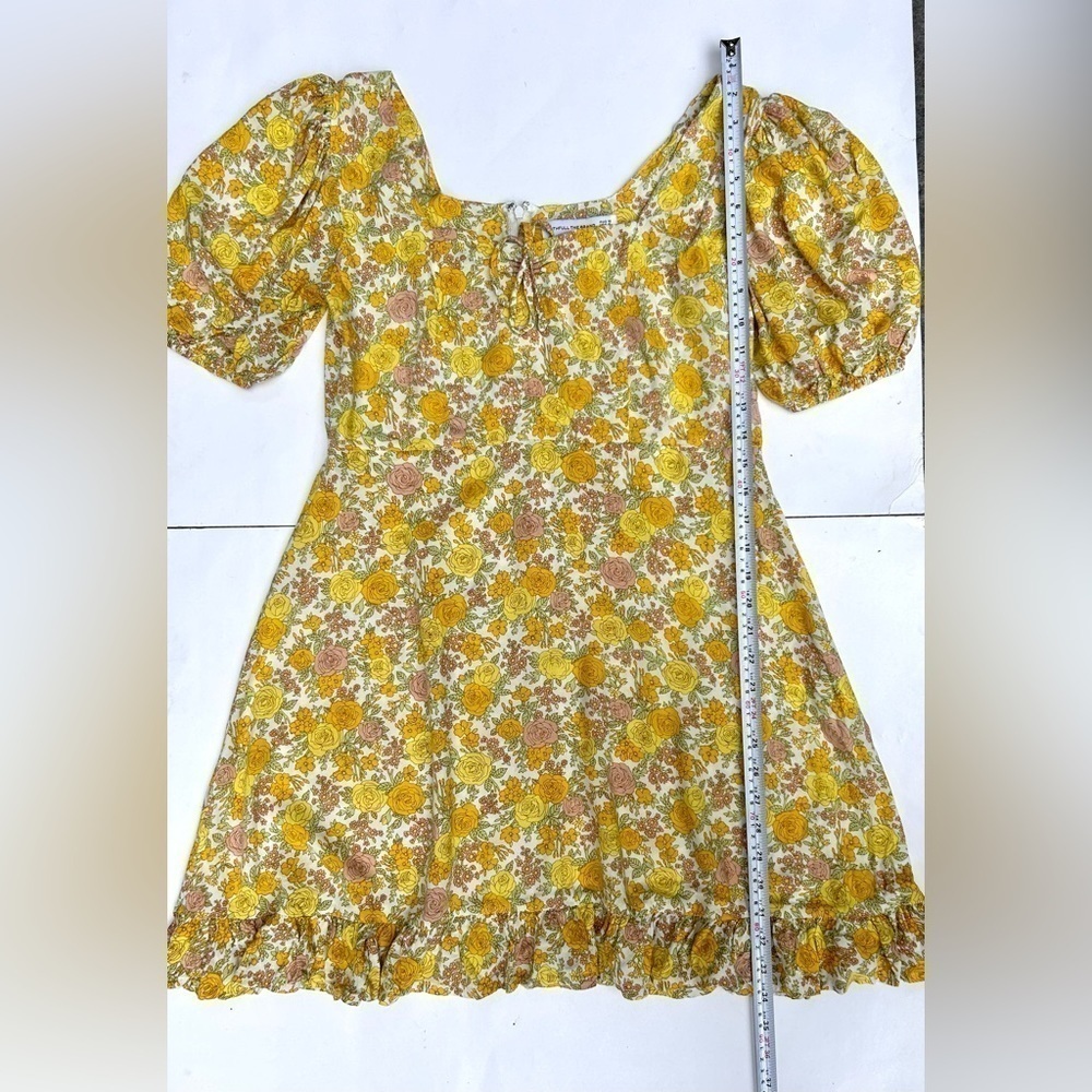Faithfull THE BRAND AGATHE MINI DRESS_ GREY GARDEN FLORAL PRINT pattern medium - Picture 11 of 13